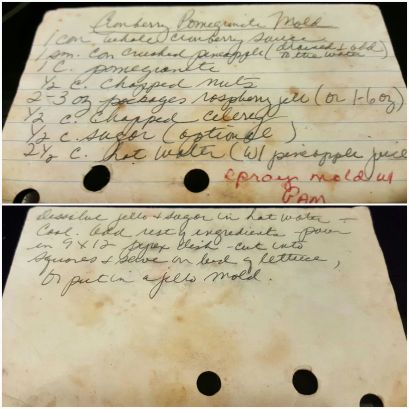 Well-used recipe cards!